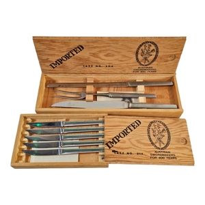 Austrian Swordmakers Stainless Culinary Knife‎ Carving Set - Case 306 and 317